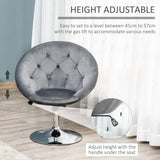 Swivel Dining Height Bar Stool Adjustable Armless Tub Chair Grey