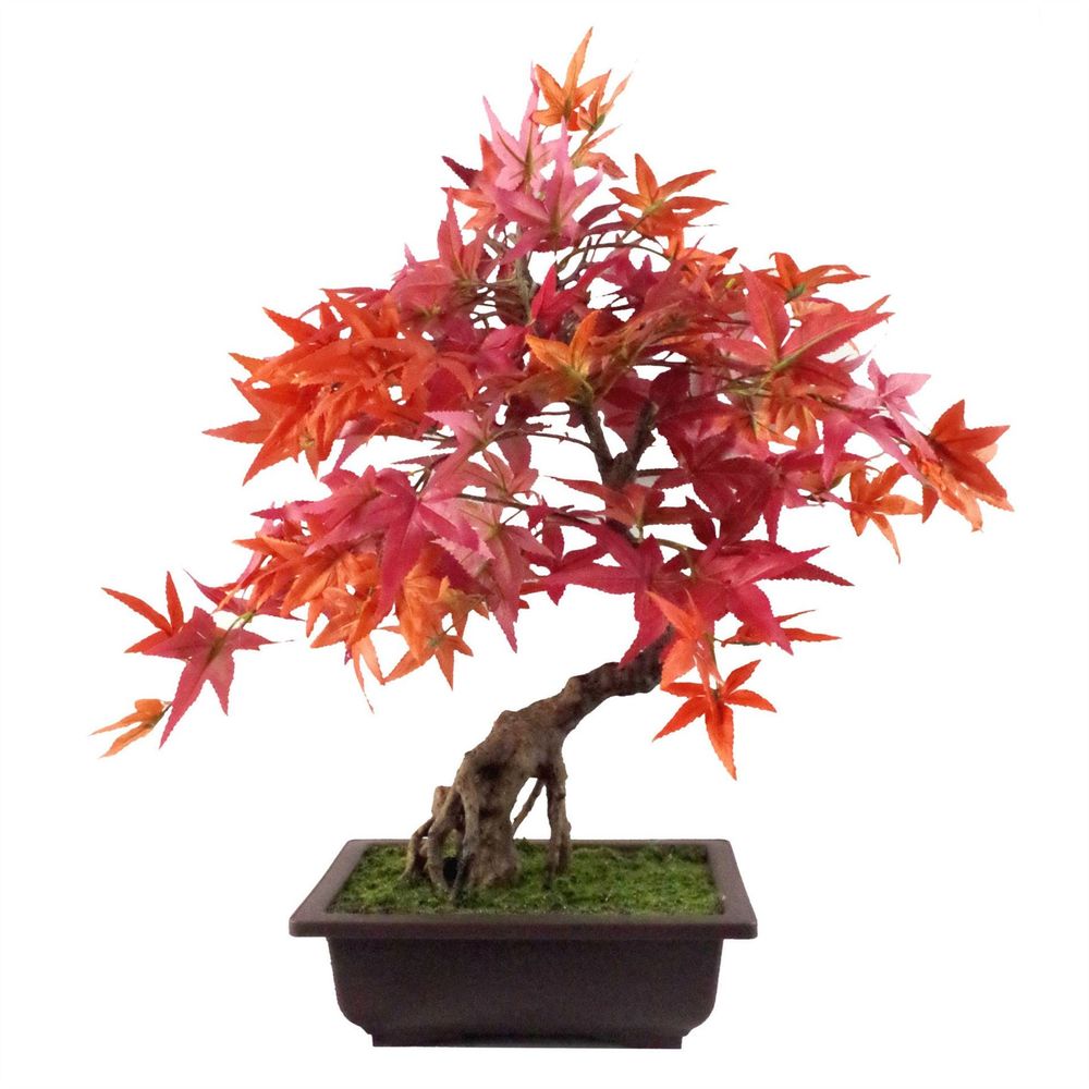 50cm Artificial Red Maple Bonsai Tree