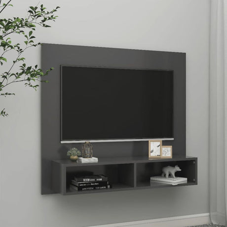 Wall TV Cabinet White 102x23.5x90 cm Engineered Wood