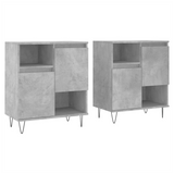 Sideboards 2 pcs Concrete Grey Engineered Wood