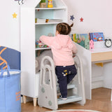 Two-Step Stool for Kids Toddlers with Handle for Toilet Potty Training