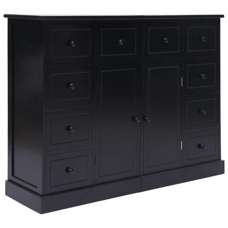 Sideboard with 10 Drawers Grey 113x30x79 cm Wood