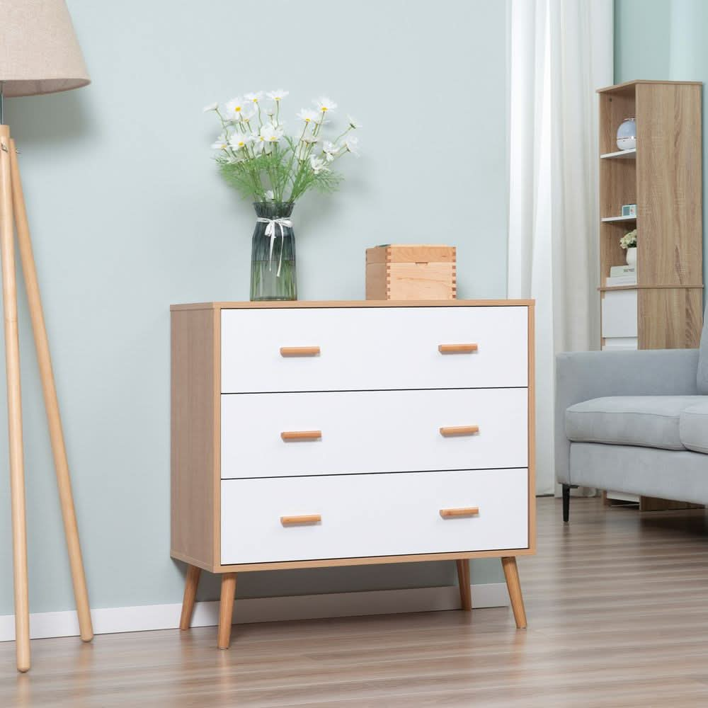 Chest of Drawers with 3 Drawers Storage Organizer for Living Room