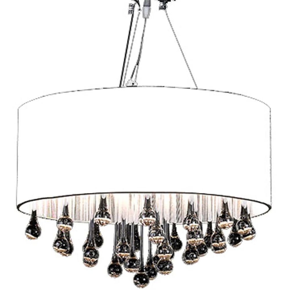 Chandelier with 85 Crystals Black