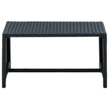 Coffee Table Black 70x40x38 cm Poly Rattan