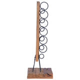 Wine Rack for 6 Bottles 35x35x100 cm Solid Teak Wood