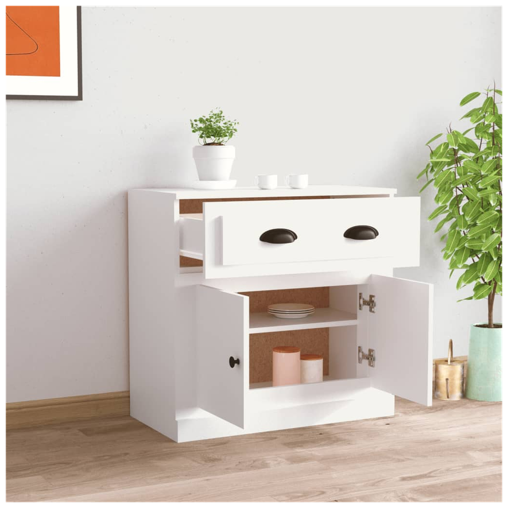 Sideboard White 70x35.5x67.5 cm Engineered Wood