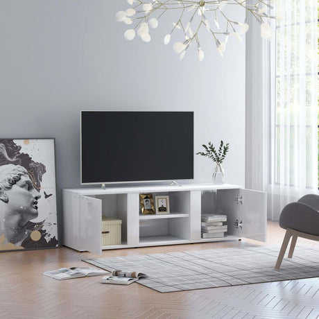 TV Cabinet White 120x34x37 cm Engineered Wood