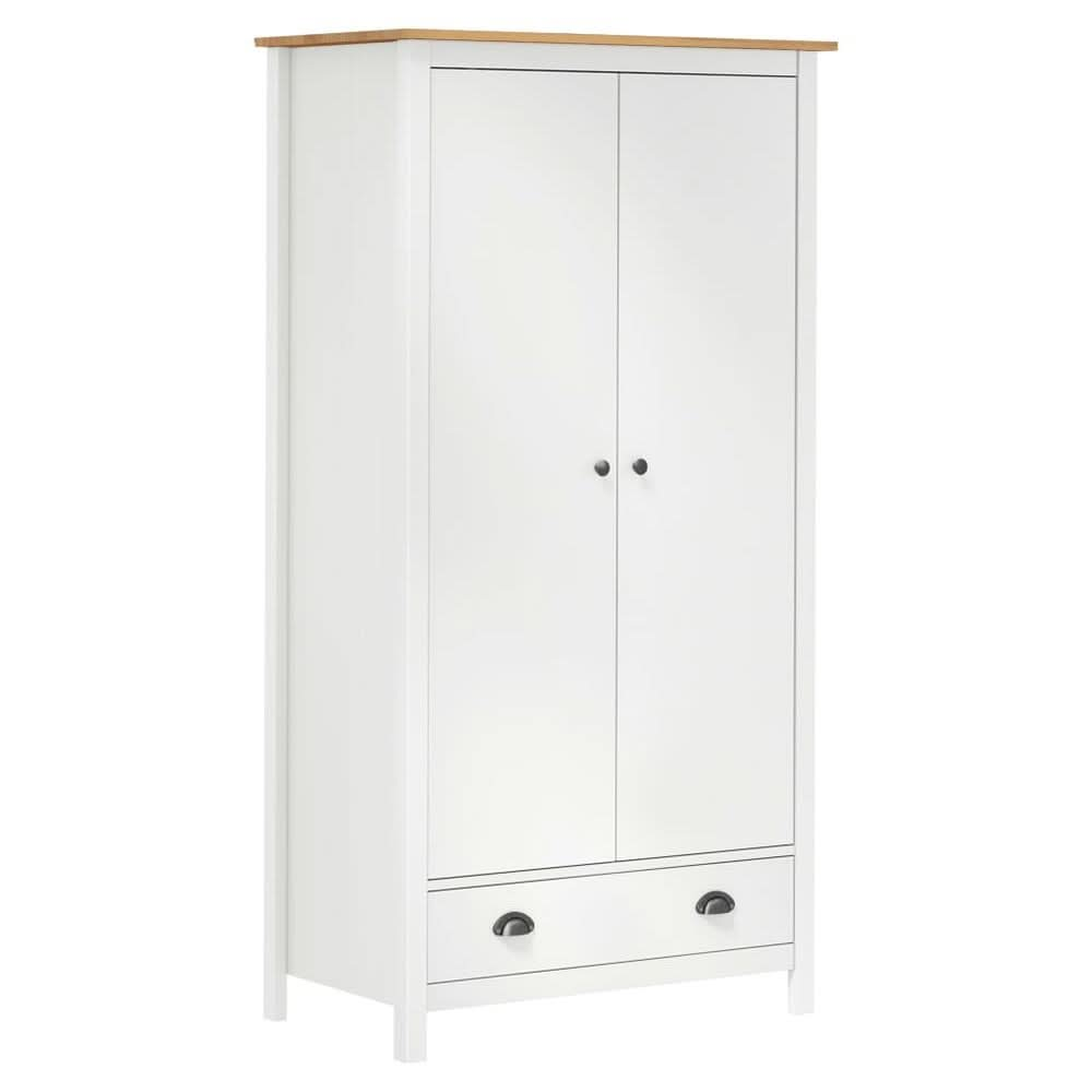 2-Door Wardrobe Hill 89x50x170 cm Solid Pine Wood