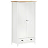 2-Door Wardrobe Hill 89x50x170 cm Solid Pine Wood