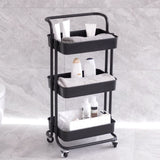 3 Tier Storage Trolley Black | M&W