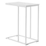 48*28*58cm C Type Single Layer MDF Iron Rectangle White Triamine Side Table White Spray