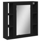 Bathroom Mirror Cabinet Black 60x16x60 cm Engineered Wood