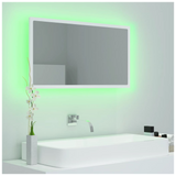 LED Bathroom Mirror White 80x8.5x37 cm Acrylic