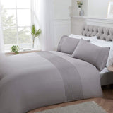 PINTUCK SILVER DUVET SET SB