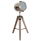 Floor Lamp, 33L-Wood/Bronze Colour