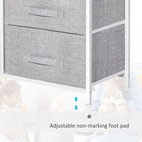 5 Drawer Linen Basket Storage Unit Home Organisation w/ Shelf Handles HOMCOM