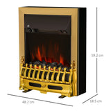 LED Flame Electric Fire Place 2000W Coal Burning Effect Heat-Golden