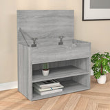 Shoe Bench Grey Sonoma 60x30x45 cm Engineered Wood