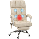 Vinsetto Microfibre Fabric Vibration Massage Office Chair for Home, Beige