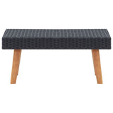 Garden Coffee Table Poly Rattan Black