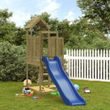 Playhouse with Slide Solid Wood Pine