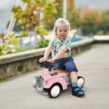 Foot To Floor Slider with Steering Wheel for 12-36 Months Pink