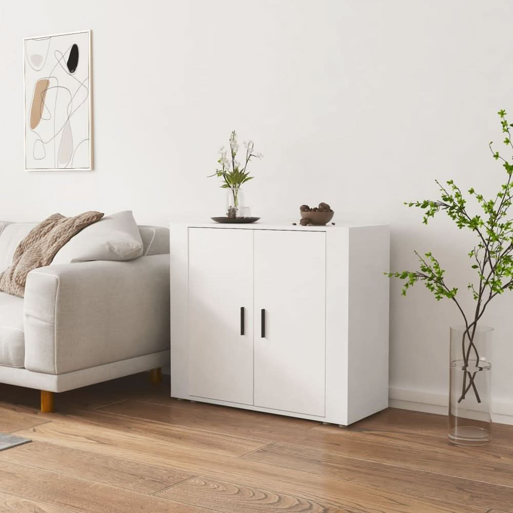 Sideboard White 80x33x70 cm Engineered Wood