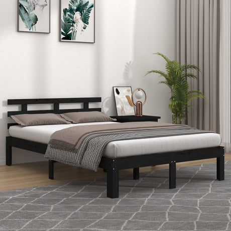 Bed Frame Grey Solid Wood 90x190 cm 3FT Single