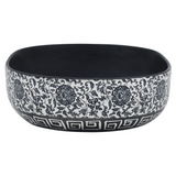 Countertop Basin Black and Blue Oval 59x40x14 cm Ceramic