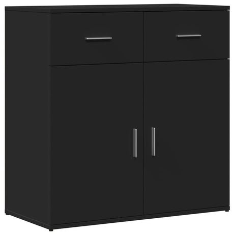 Sideboard Black 79x38x80 cm Engineered Wood