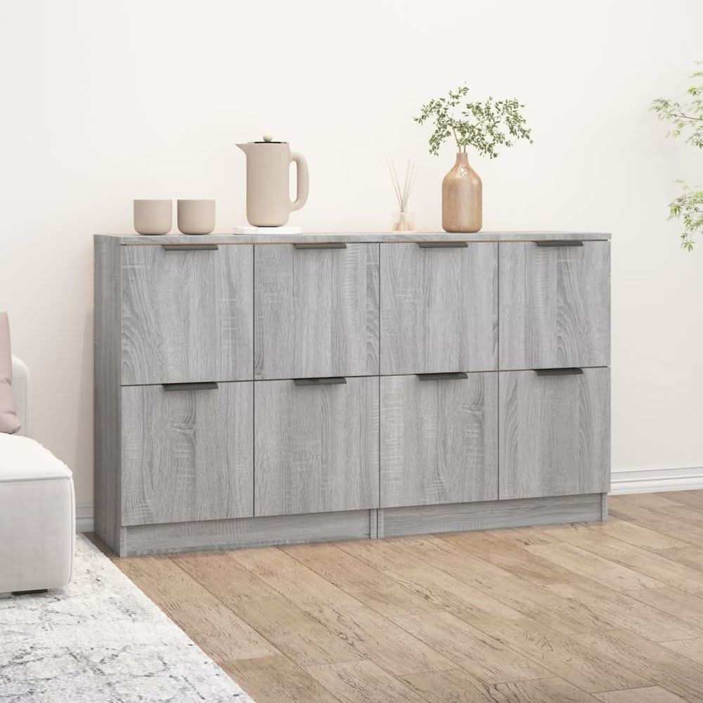 Sideboards 2 pcs White 60x30x70 cm Engineered Wood