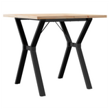 Dining Table Y-Frame 80x80x75.5 cm Solid Wood Pine and Cast Iron