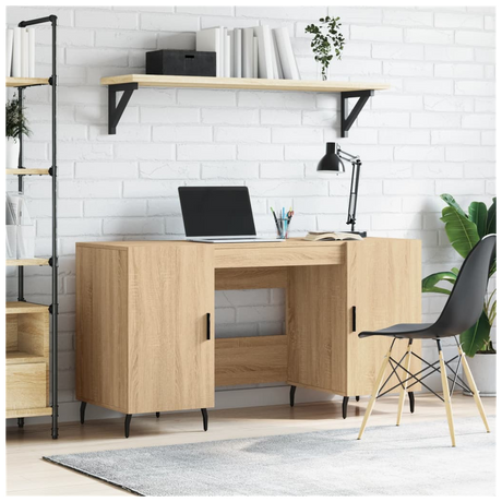 Desk Sonoma Oak 140x50x75 cm Engineered Wood