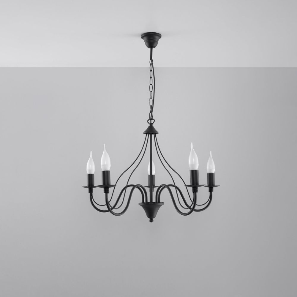 Chandelier steel Minerwa modern Design E14