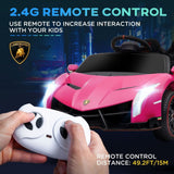 Lamborghini Veneno Licensed Electric Ride-on Car with Remote- Pink