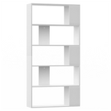 Book Cabinet/Room Divider White 80x24x159 cm Engineered Wood