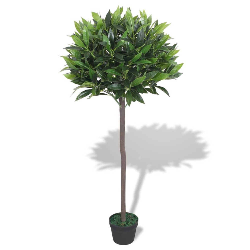 Artificial Bay Tree Plant with Pot 125 cm Green