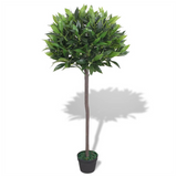 Artificial Bay Tree Plant with Pot 125 cm Green