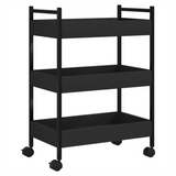 Kitchen Trolley Black 50x30x70 cm Engineered Wood