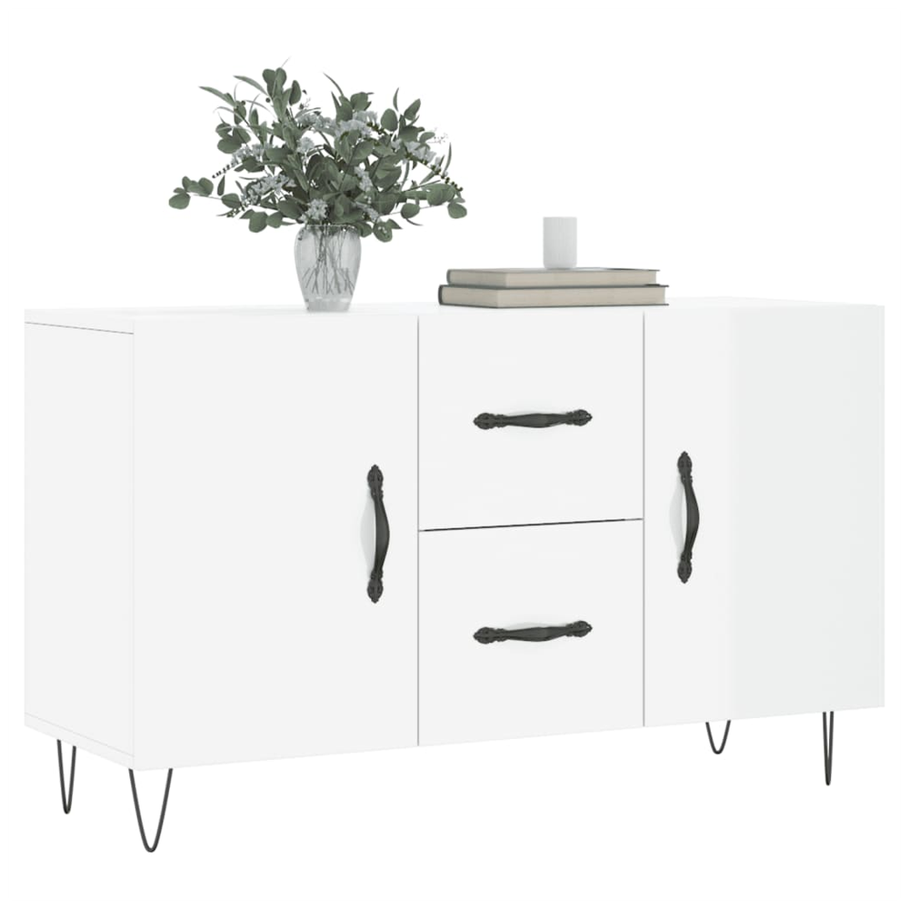 Sideboard High Gloss White 100x36x60 cm Engineered Wood