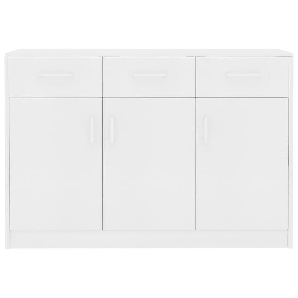 Sideboard White 110x30x75 cm Engineered Wood