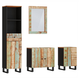 4 Piece Bathroom Furniture Set Solid Wood Reclaimed