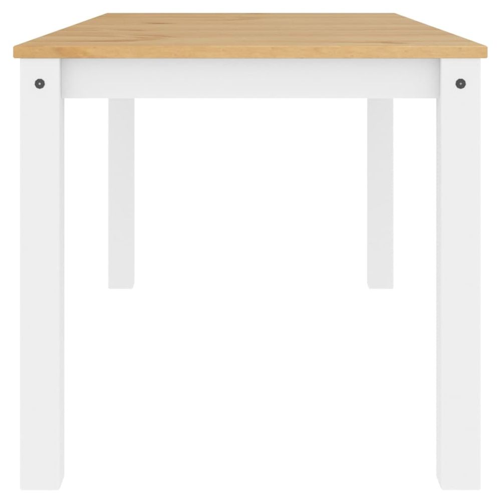 Dining Table Panama White 160x80x75 cm Solid Wood Pine