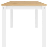 Dining Table Panama White 160x80x75 cm Solid Wood Pine