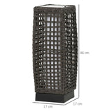 Outdoor Rattan Solar Lantern wtih Auto On/Off Solar Powered LED Lights