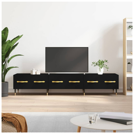 TV Cabinet Black 150x36x30 cm Engineered Wood