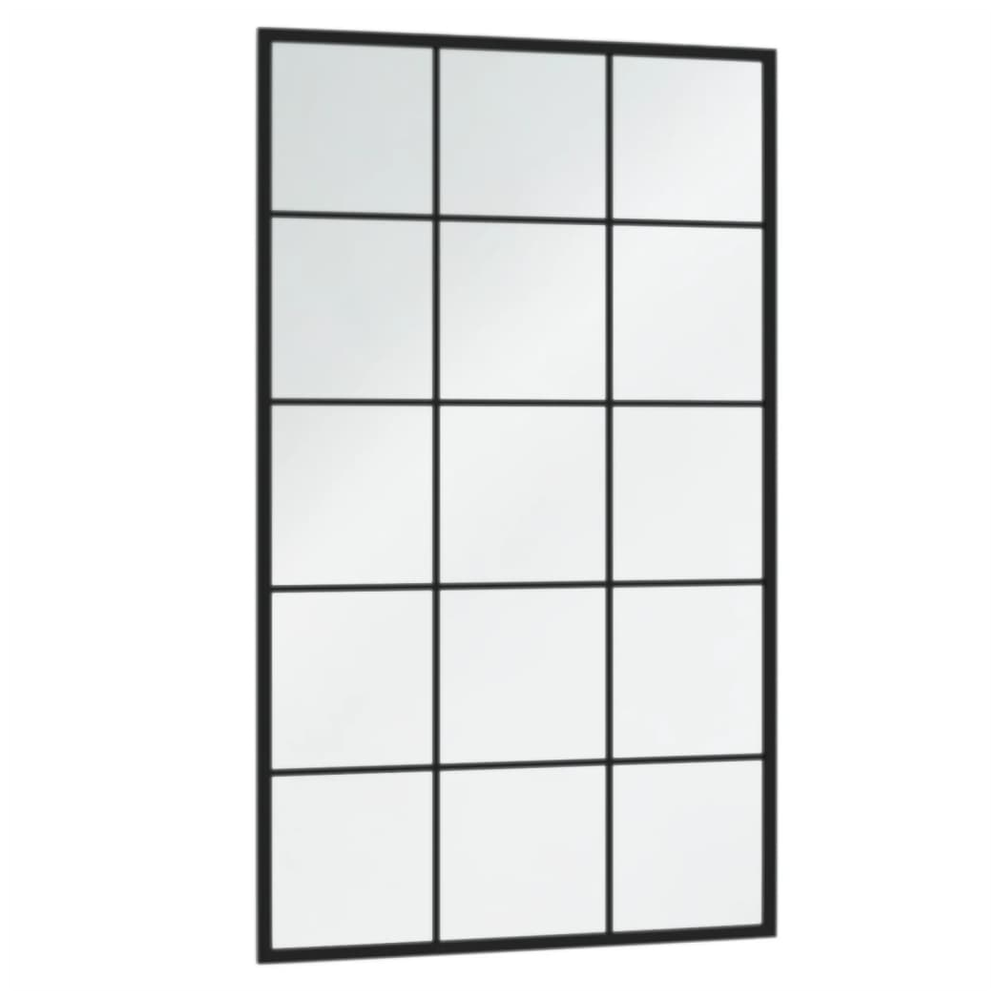 Wall Mirrors 4 pcs Black 100x60 cm Metal