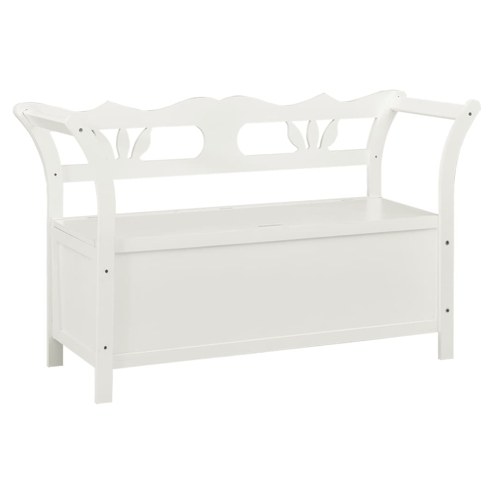 Bench White 107x45x75.5 cm Solid Wood Fir