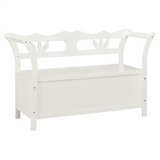 Bench White 107x45x75.5 cm Solid Wood Fir